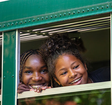 Students smiling